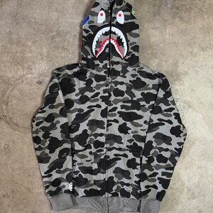 Bape Grey Camo Zip Up
